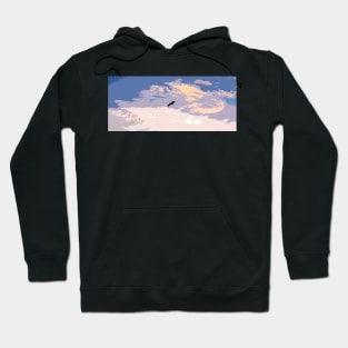 bird in the sky at sunset Hoodie